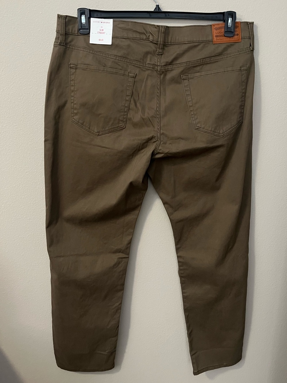 Lucky Brand 121 Slim Straight Leg Pants • BARK Brown • Size 40x30 • NWT - Picture 6 of 12